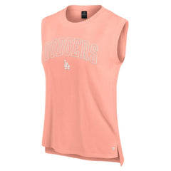 Los Angeles Dodgers Fanatics Women's Studio Gym Tank Top - Coral Tanks