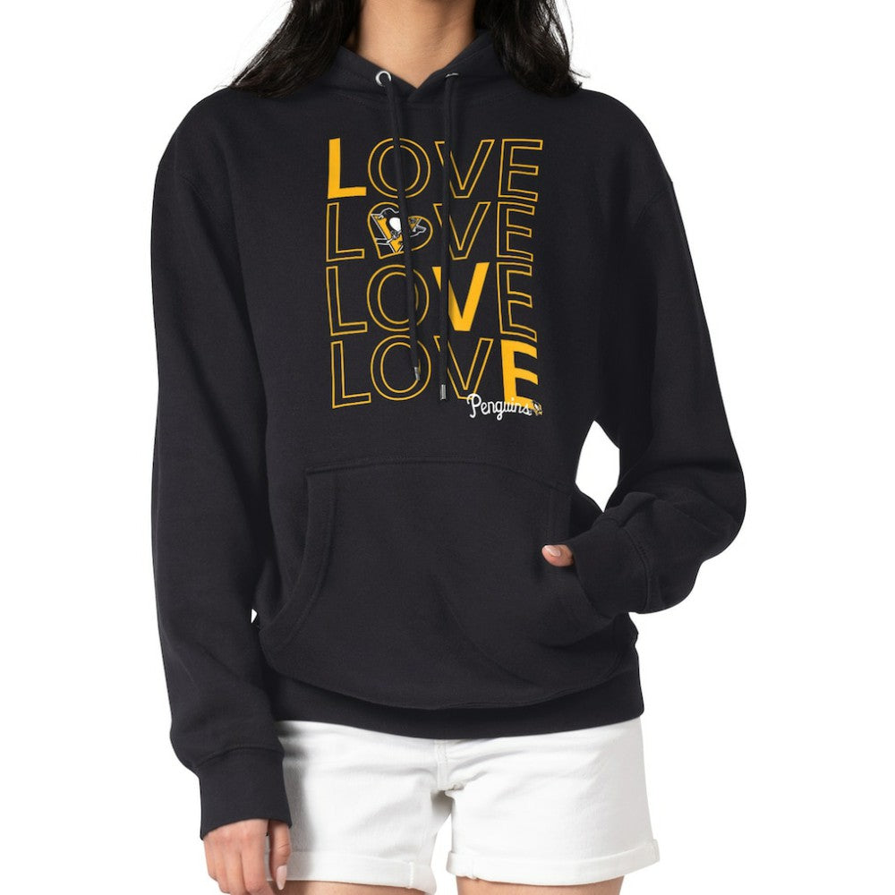 Pittsburgh Penguins G-III 4Her by Carl Banks Women's Hockey Love Fleece Pullover Hoodie - Black | US 200607232