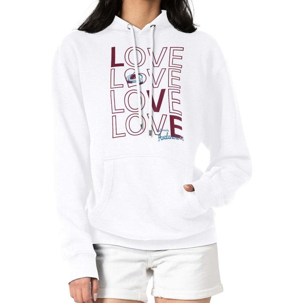 Colorado Avalanche G-III 4Her by Carl Banks Women's Hockey Love Fleece Pullover Hoodie - White | US 200607264