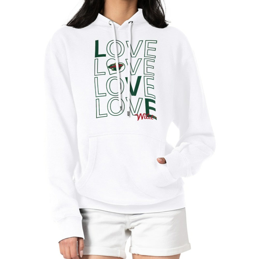 Minnesota Wild G-III 4Her by Carl Banks Women's Hockey Love Fleece Pullover Hoodie - White | US 200607281