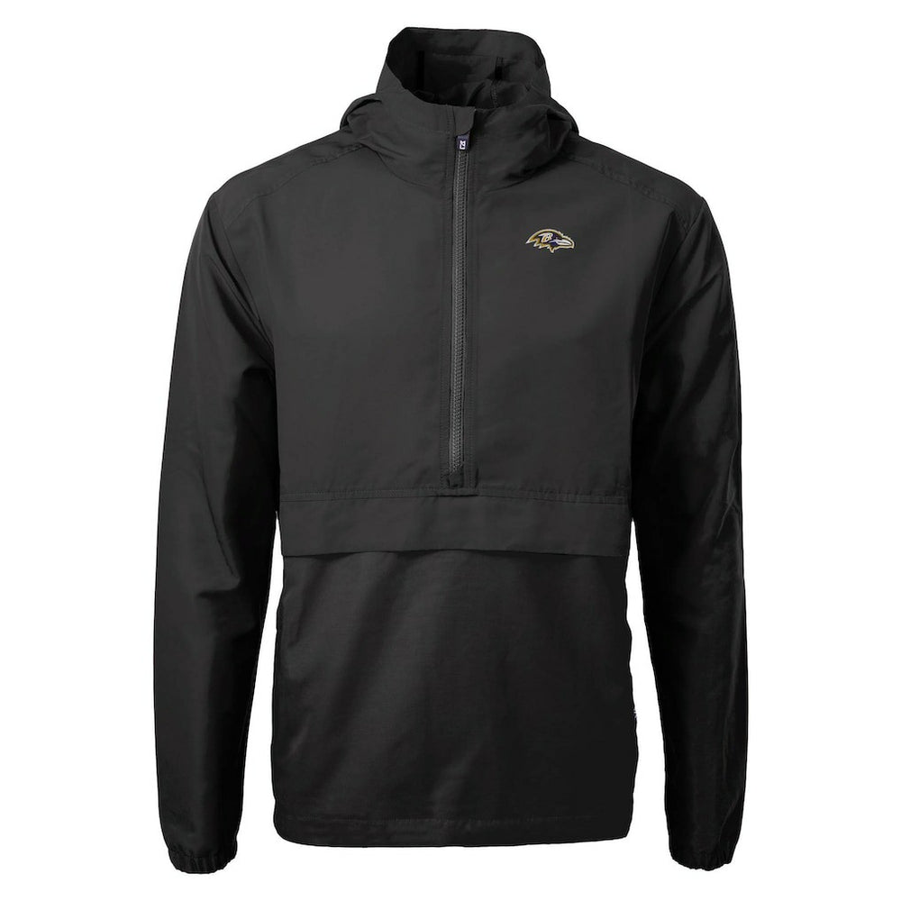 Baltimore Ravens Cutter & Buck Charter Eco Recycled Anorak Half-Zip Jacket - Black Jackets