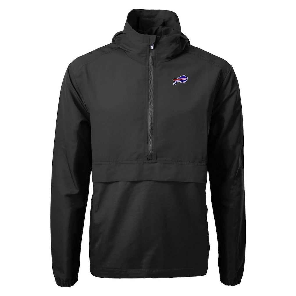 Buffalo Bills Cutter & Buck Charter Eco Recycled Anorak Half-Zip Jacket - Black Jackets