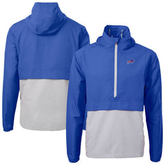Buffalo Bills Cutter & Buck Charter Eco Recycled Anorak Half-Zip Jacket - Blue Jackets