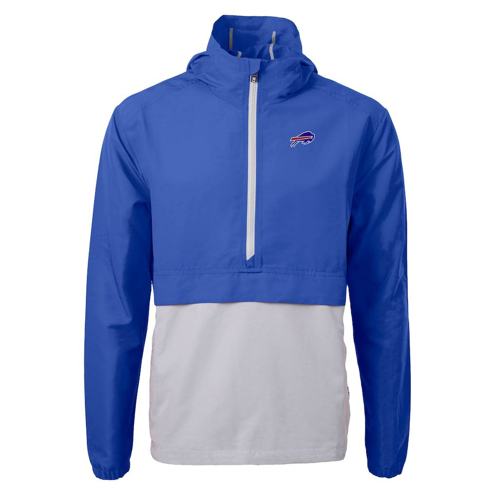 Buffalo Bills Cutter & Buck Charter Eco Recycled Anorak Half-Zip Jacket - Blue Jackets