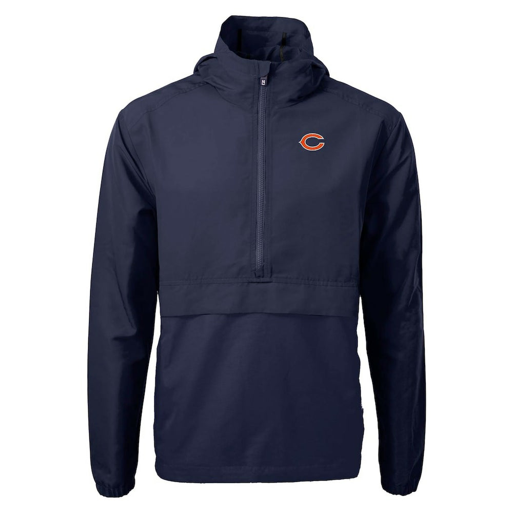 Chicago Bears Cutter & Buck Charter Eco Recycled Anorak Half-Zip Jacket - Navy Jackets