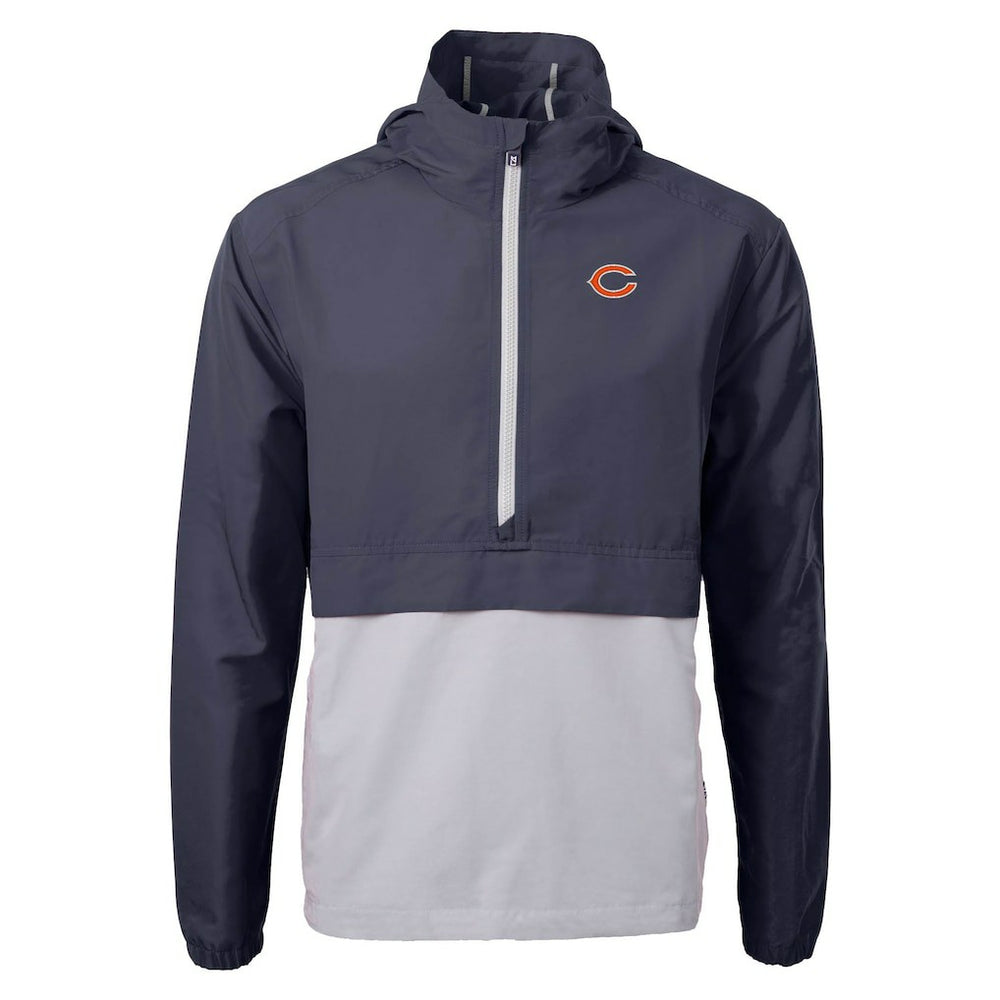 Chicago Bears Cutter & Buck Charter Eco Recycled Anorak Half-Zip Jacket - Blue Jackets