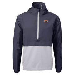 Chicago Bears Cutter & Buck Charter Eco Recycled Anorak Half-Zip Jacket - Blue Jackets