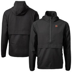 Cincinnati Bengals Cutter & Buck Charter Eco Recycled Anorak Half-Zip Jacket - Black Jackets