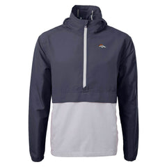 Denver Broncos Cutter & Buck Charter Eco Recycled Anorak Half-Zip Jacket - Blue Jackets