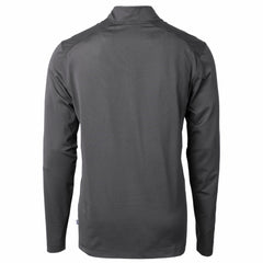 Detroit Lions Cutter & Buck Virtue Eco Pique Micro Stripe Recycled Quarter-Zip Pullover Top - Black/Gray Pullover