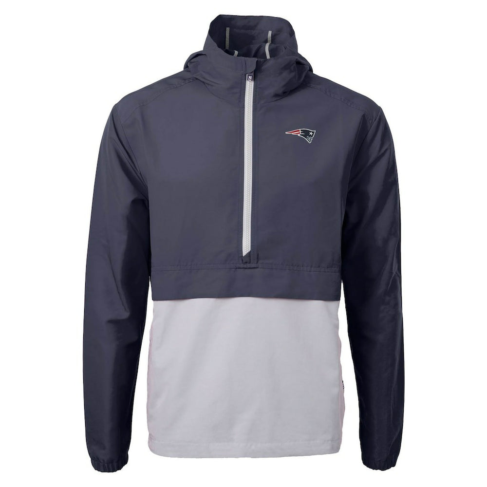 New England Patriots Cutter & Buck Charter Eco Recycled Anorak Half-Zip Jacket - Blue Jackets