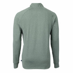 Green Bay Packers Cutter & Buck Adapt Eco Knit Quarter-Zip Pullover Top - Heather Green Pullover