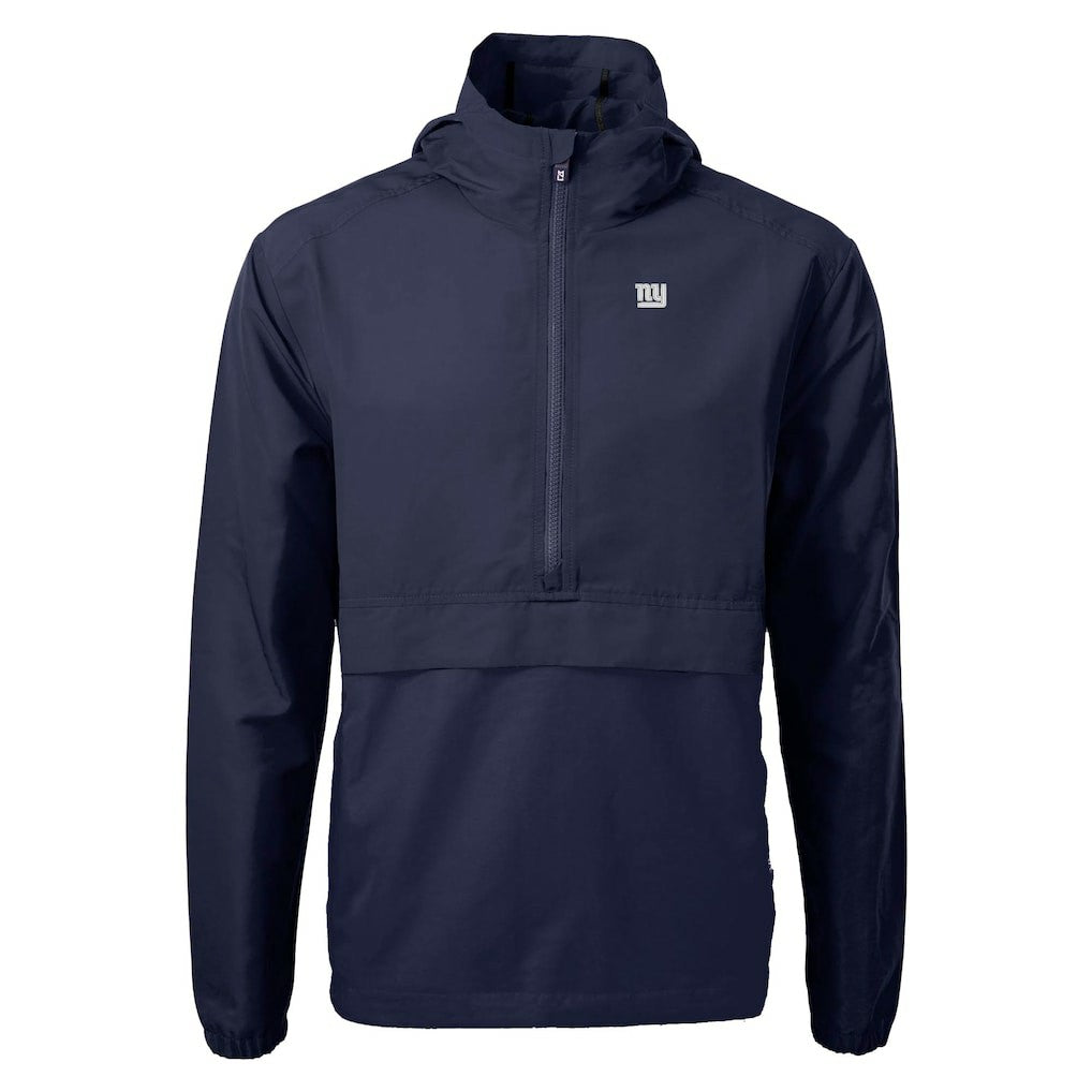 New York Giants Cutter & Buck Charter Eco Recycled Anorak Half-Zip Jacket - Blue Jackets