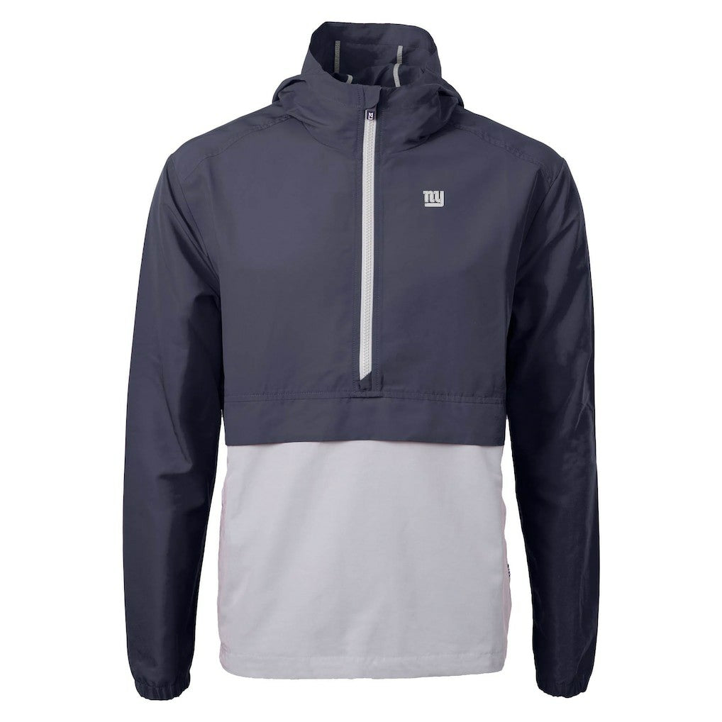 New York Giants Cutter & Buck Charter Eco Recycled Anorak Half-Zip Jacket - Blue Jackets