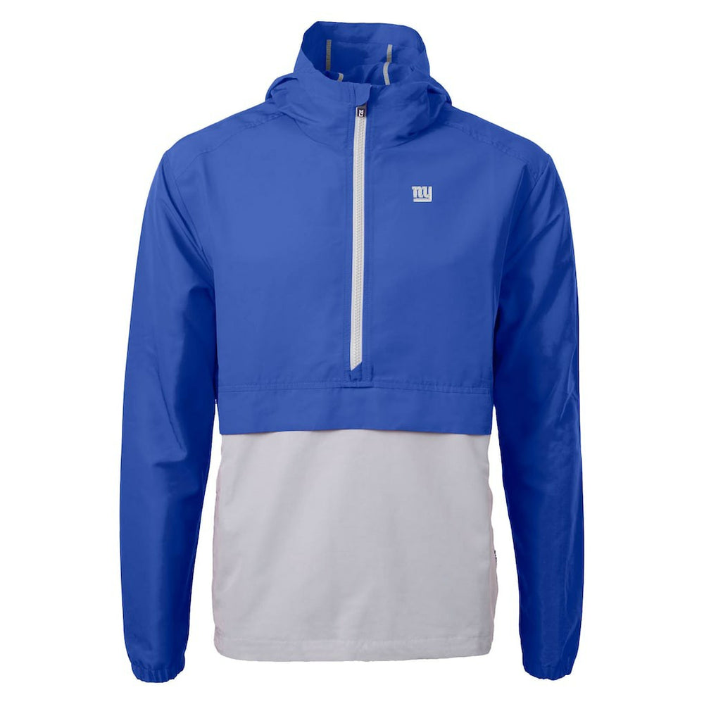 New York Giants Cutter & Buck Charter Eco Recycled Anorak Half-Zip Jacket - Blue Jackets