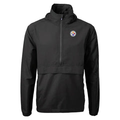 Pittsburgh Steelers Cutter & Buck Charter Eco Recycled Anorak Half-Zip Jacket - Black Jackets