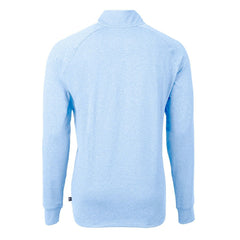 Los Angeles Chargers Cutter & Buck Adapt Eco Knit Quarter-Zip Pullover Top - Heather Powder Blue Pullover
