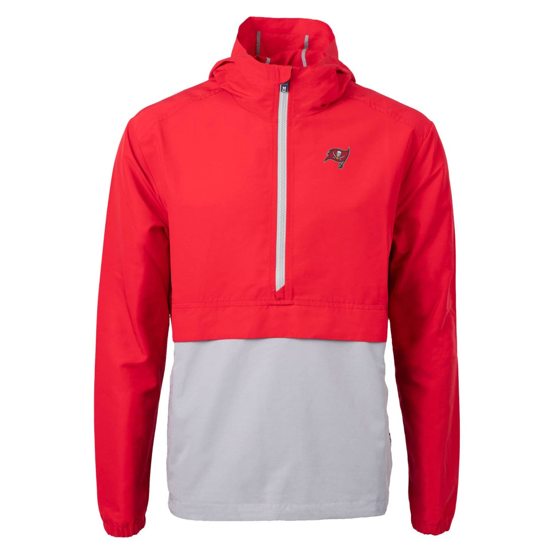 Tampa Bay Buccaneers Cutter & Buck Charter Eco Recycled Anorak Half-Zip Jacket - Red Jackets