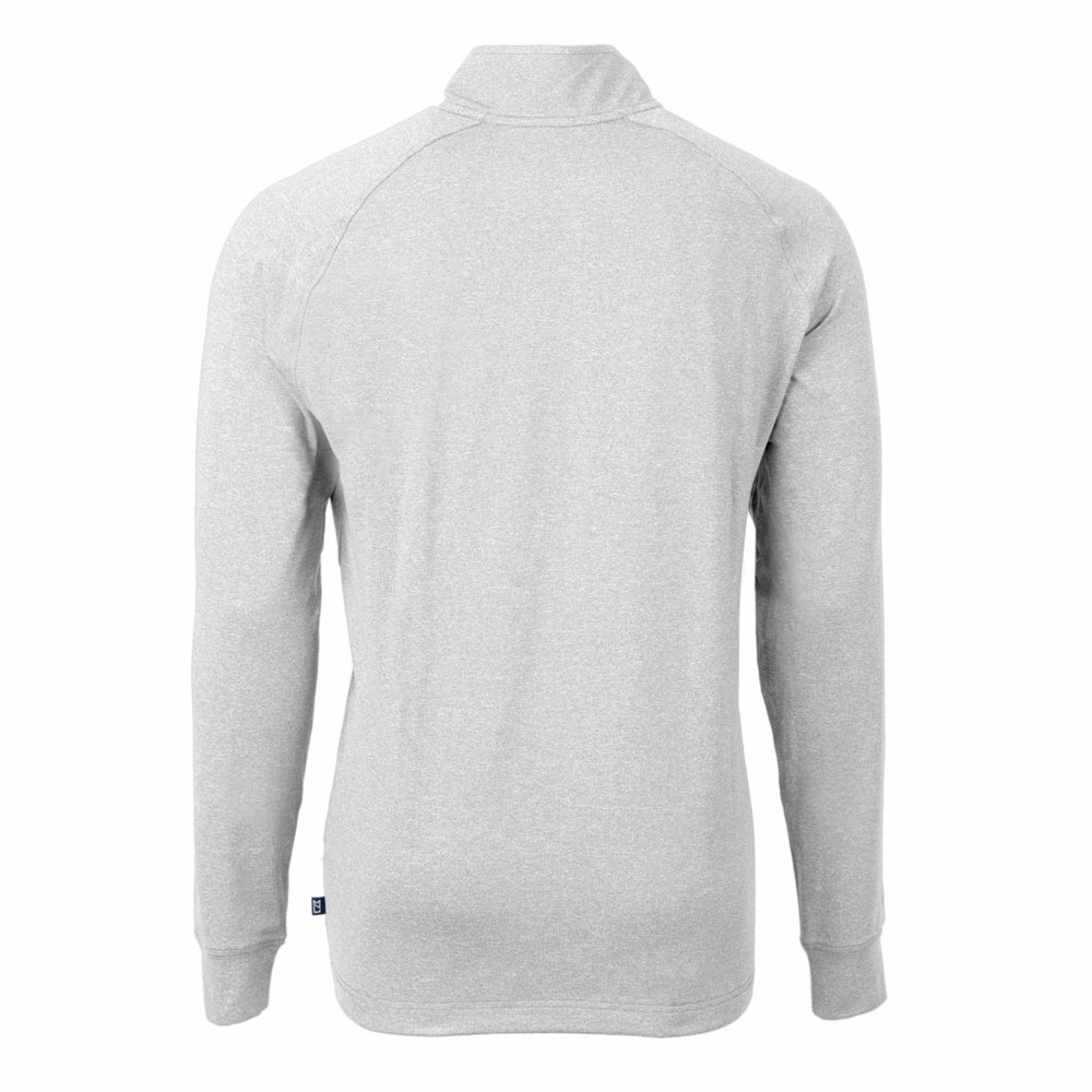 Tampa Bay Buccaneers Cutter & Buck Adapt Eco Knit Quarter-Zip Pullover Top - Heather Gray Pullover