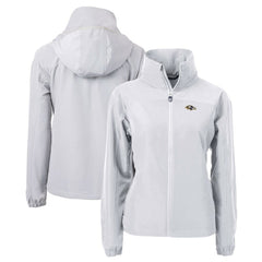 Baltimore Ravens Cutter & Buck Women's Charter Eco Recycled Full-Zip Jacket - Gray Jackets