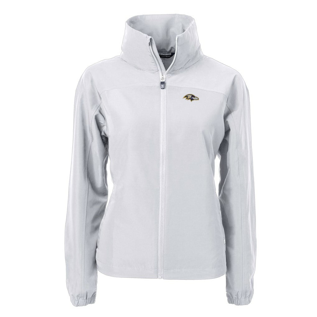 Baltimore Ravens Cutter & Buck Women's Charter Eco Recycled Full-Zip Jacket - Gray Jackets