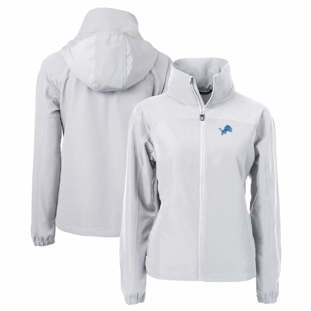 Detroit Lions Cutter & Buck Women's Charter Eco Recycled Full-Zip Jacket - Gray Jackets
