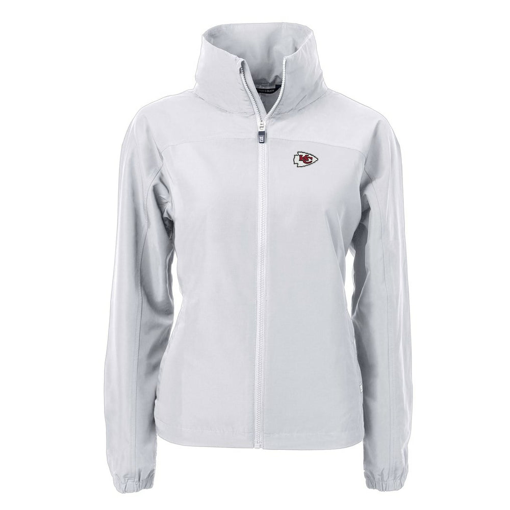 Kansas City Chiefs Cutter & Buck Women's Charter Eco Recycled Full-Zip Jacket - Gray Jackets