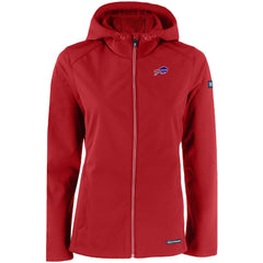 Buffalo Bills Cutter & Buck Women's Evoke Eco Softshell Recycled Full-Zip Hooded Jacket - Red Jackets