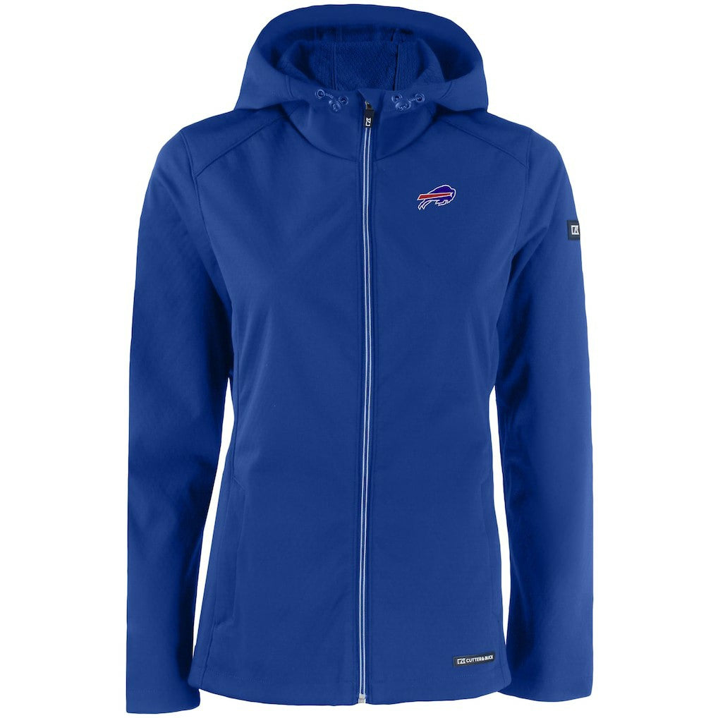 Buffalo Bills Cutter & Buck Women's Evoke Eco Softshell Recycled Full-Zip Hooded Jacket - Royal Jackets
