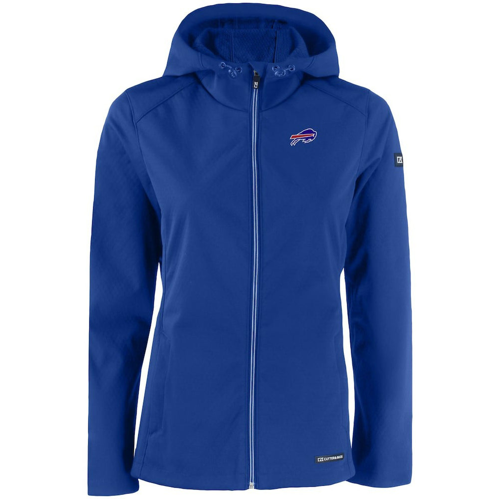 Buffalo Bills Cutter & Buck Women's Evoke Eco Softshell Recycled Full-Zip Hooded Jacket - Royal Jackets