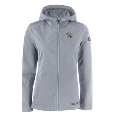 New Orleans Saints Cutter & Buck Women's Evoke Eco Softshell Recycled Full-Zip Hooded Jacket - Gray Jackets