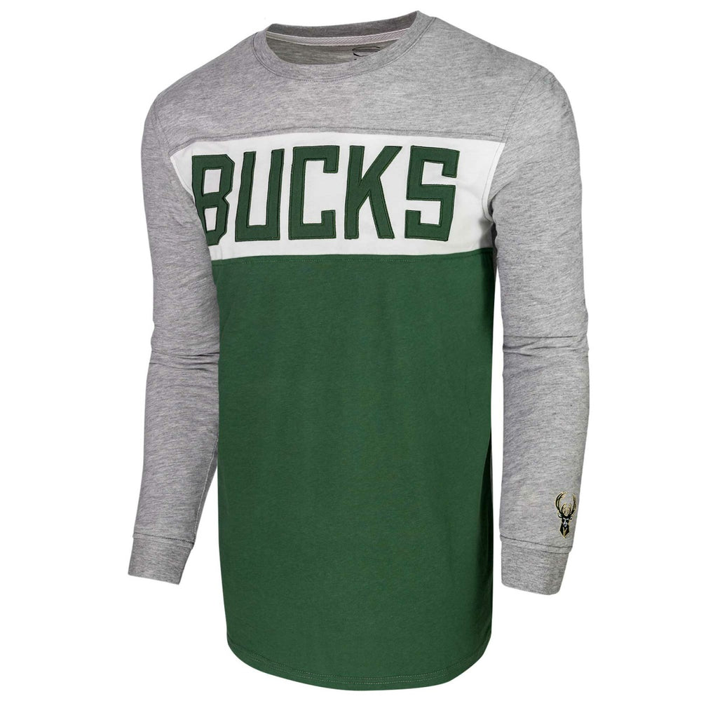 Milwaukee Bucks Unisex Loge Long Sleeve T-Shirt Heather Gray