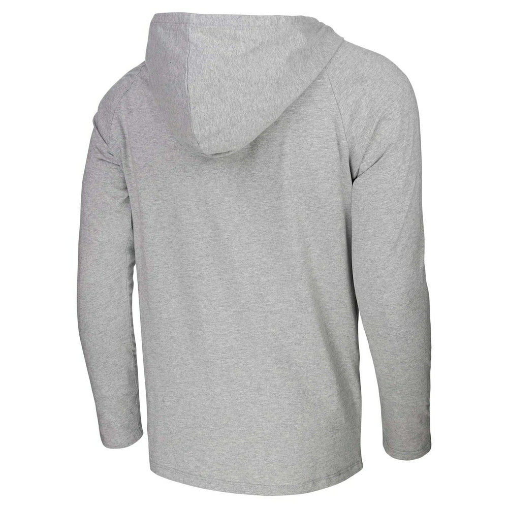 Dallas Mavericks Stadium Essentials Atrium Raglan Long Sleeve Hoodie T-Shirt Heather Gray