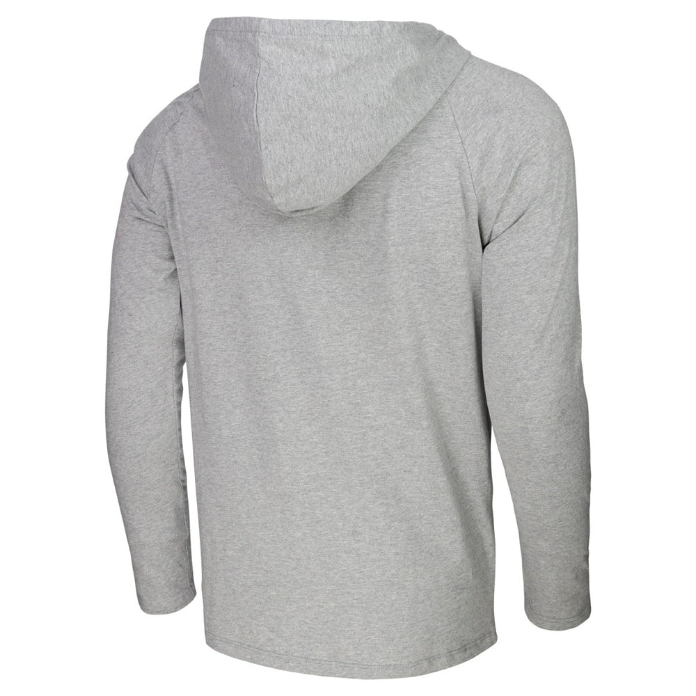 Los Angeles Lakers Stadium Essentials Atrium Raglan Long Sleeve Hoodie T-Shirt Heather Gray outlet