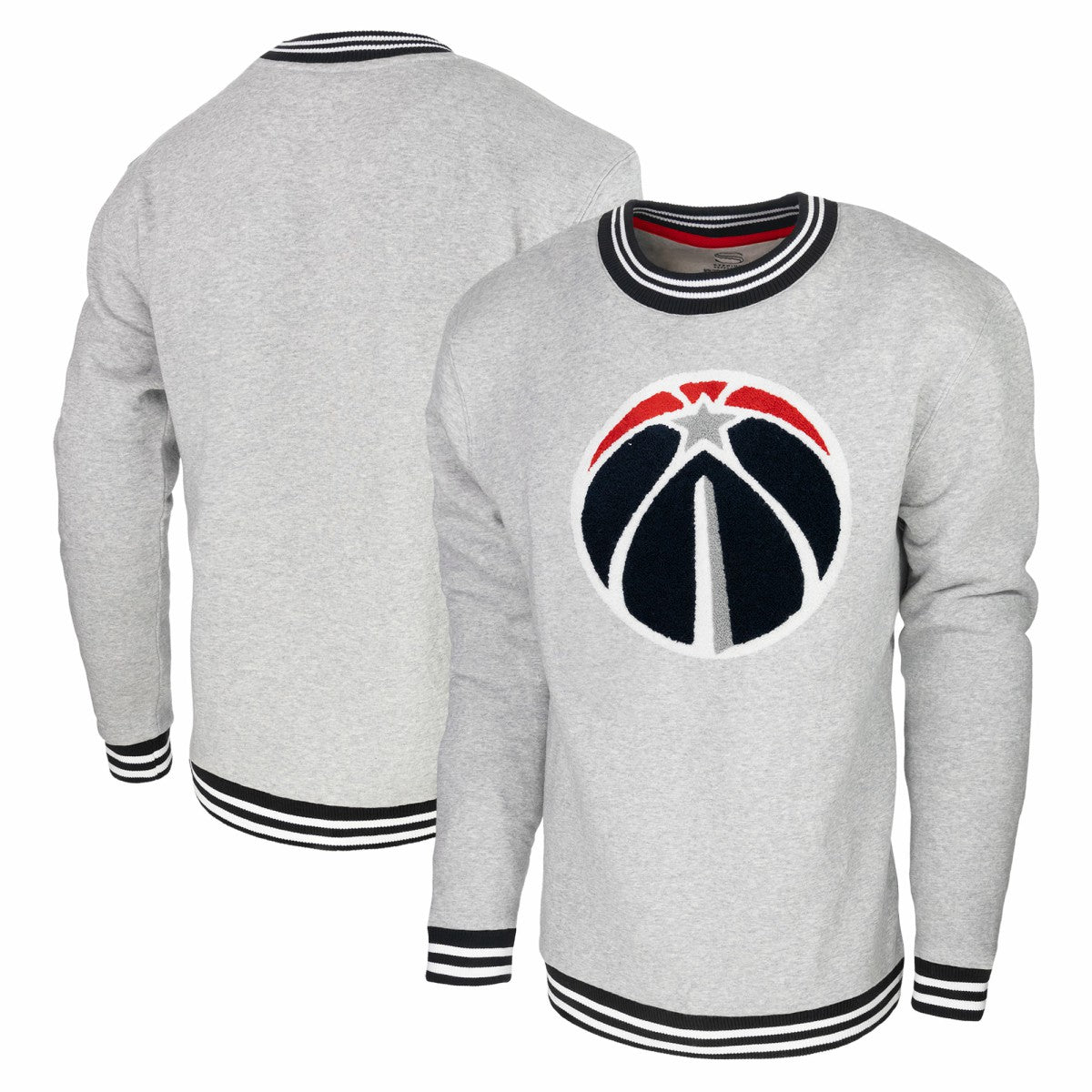 Washington Wizards Stadium Essentials Club Level Pullover Sweatshirt Heather Gray outlet