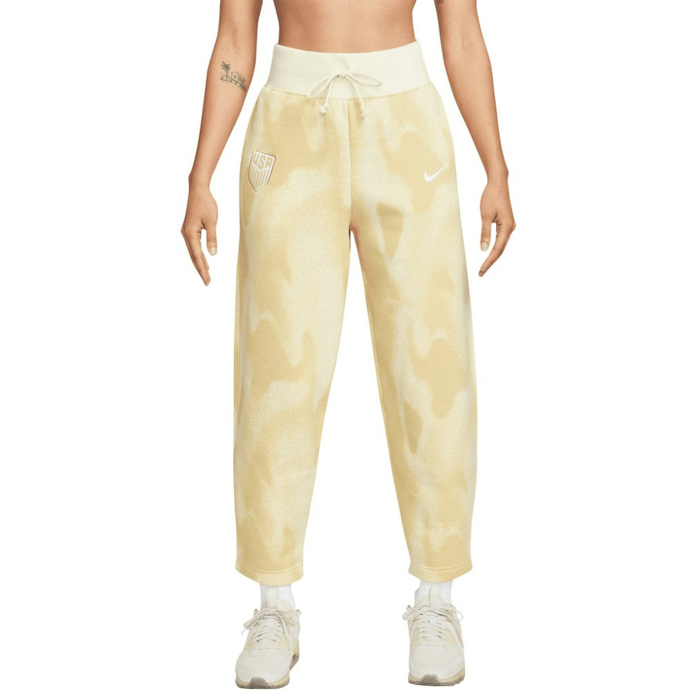 USMNT Women's Phoenix Fleece High-Waisted Curve Pants Cream - Nike discount