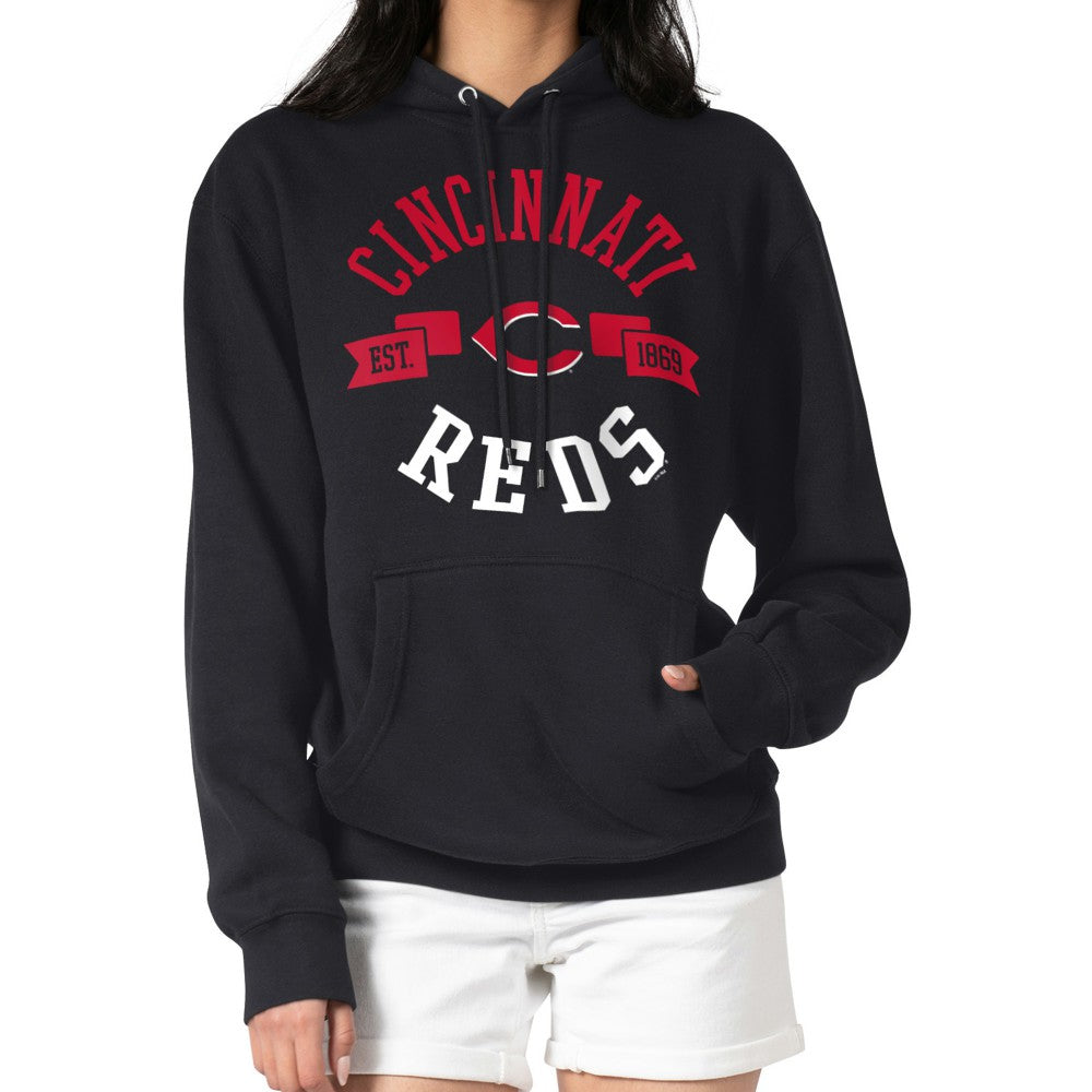Cincinnati Reds G-III 4Her by Carl Banks Women's City Graphic Pullover Hoodie - Black Hoodies