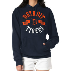 Detroit Tigers G-III 4Her by Carl Banks Women's City Graphic Pullover Hoodie - Navy Hoodies
