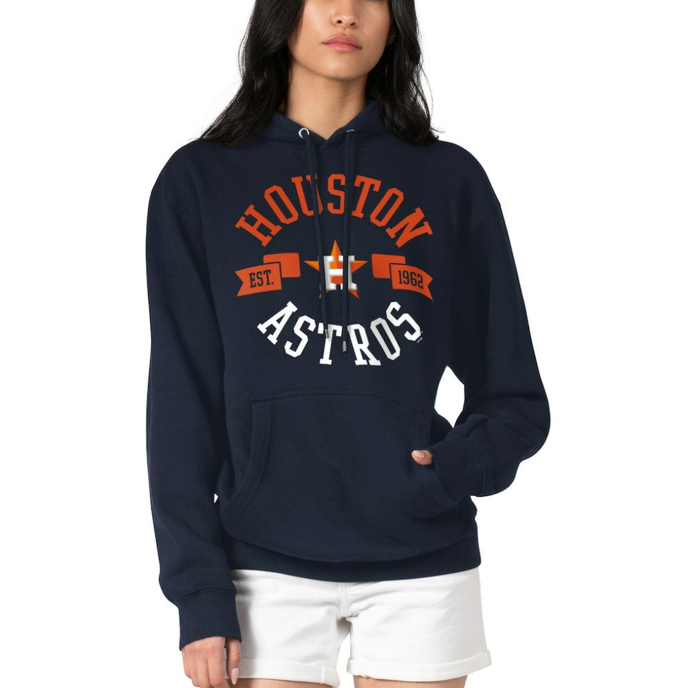 Houston Astros G-III 4Her by Carl Banks Women's City Graphic Pullover Hoodie - Navy Hoodies