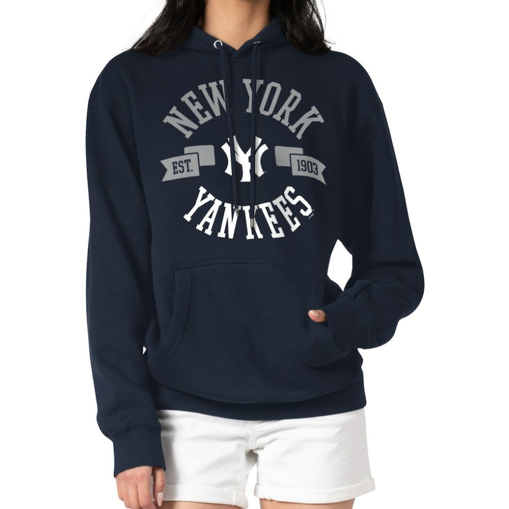 New York Yankees G-III 4Her by Carl Banks Women's City Graphic Pullover Hoodie - Navy Hoodies