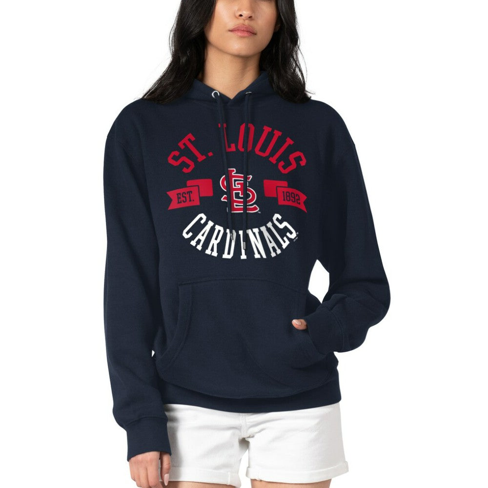 St. Louis Cardinals G-III 4Her by Carl Banks Women's City Graphic Pullover Hoodie - Navy Hoodies
