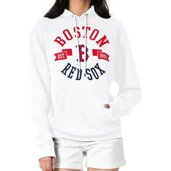 Boston Red Sox G-III 4Her by Carl Banks Women's City Graphic Pullover Hoodie - White Hoodies