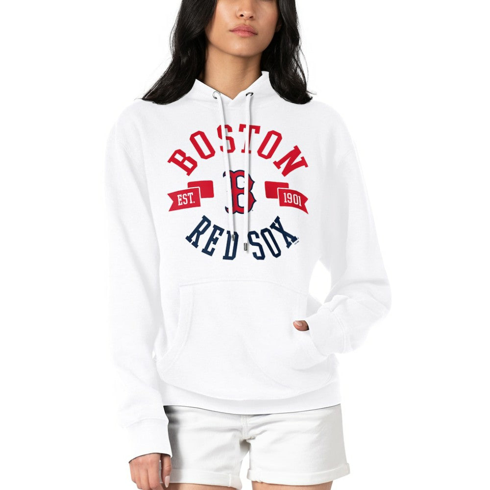 Boston Red Sox G-III 4Her by Carl Banks Women's City Graphic Pullover Hoodie - White Hoodies