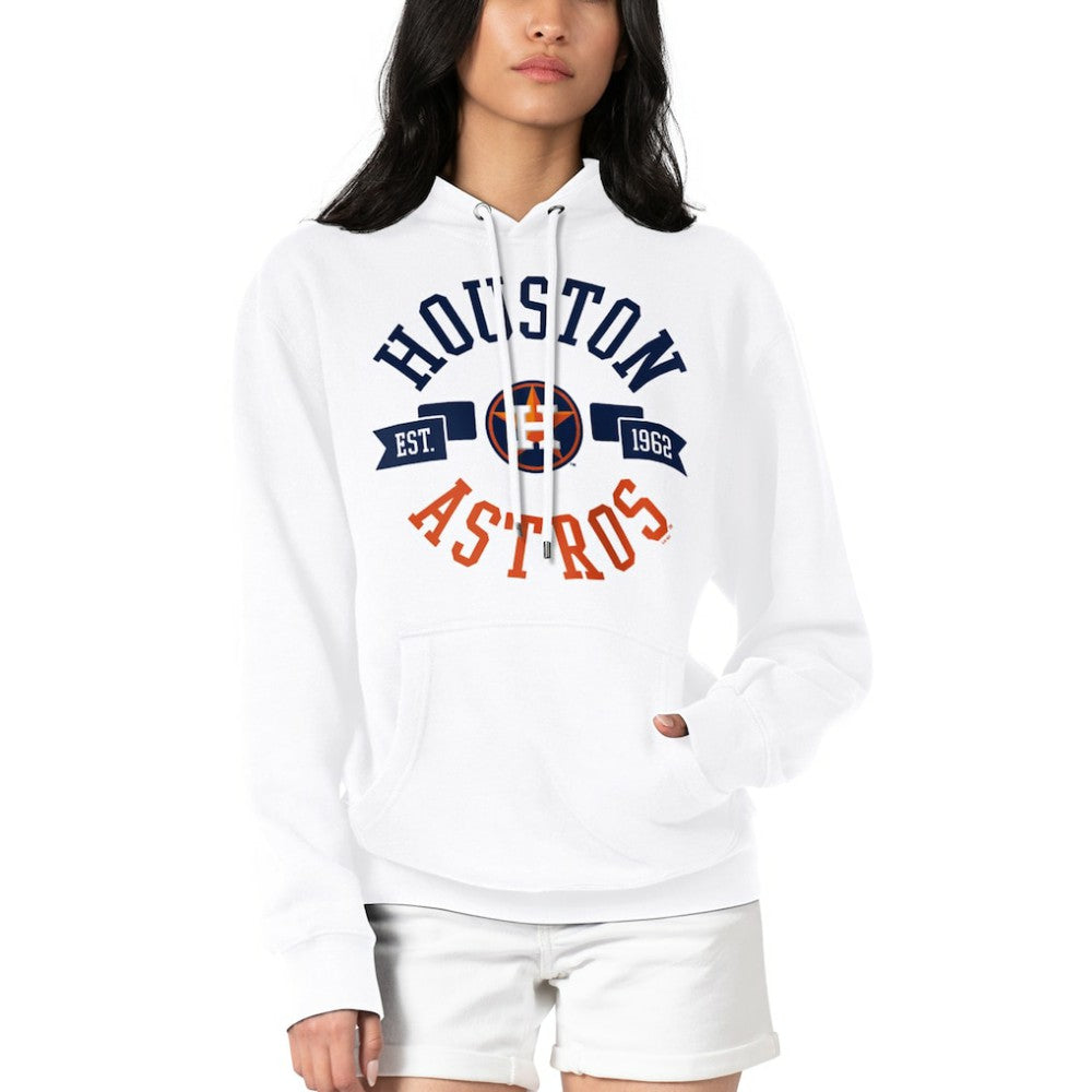 Houston Astros G-III 4Her by Carl Banks Women's City Graphic Pullover Hoodie - White Hoodies