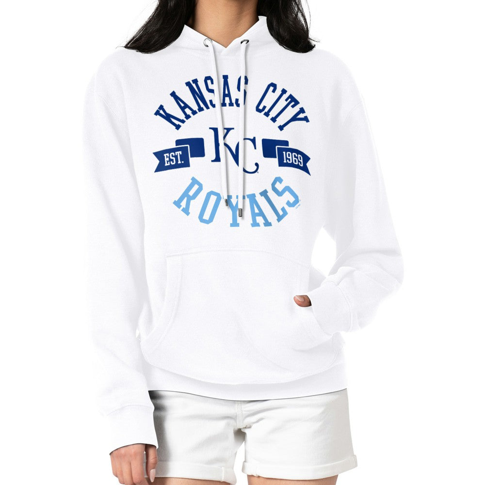 Kansas City Royals G-III 4Her by Carl Banks Women's City Graphic Pullover Hoodie - White Hoodies