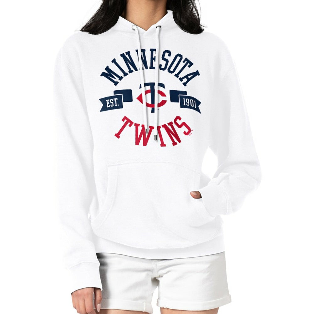 Minnesota Twins G-III 4Her by Carl Banks Women's City Graphic Pullover Hoodie - White Hoodies