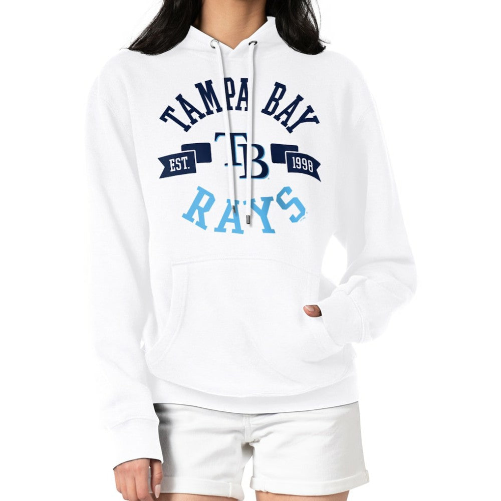 Tampa Bay Rays G-III 4Her by Carl Banks Women's City Graphic Pullover Hoodie - White Hoodies