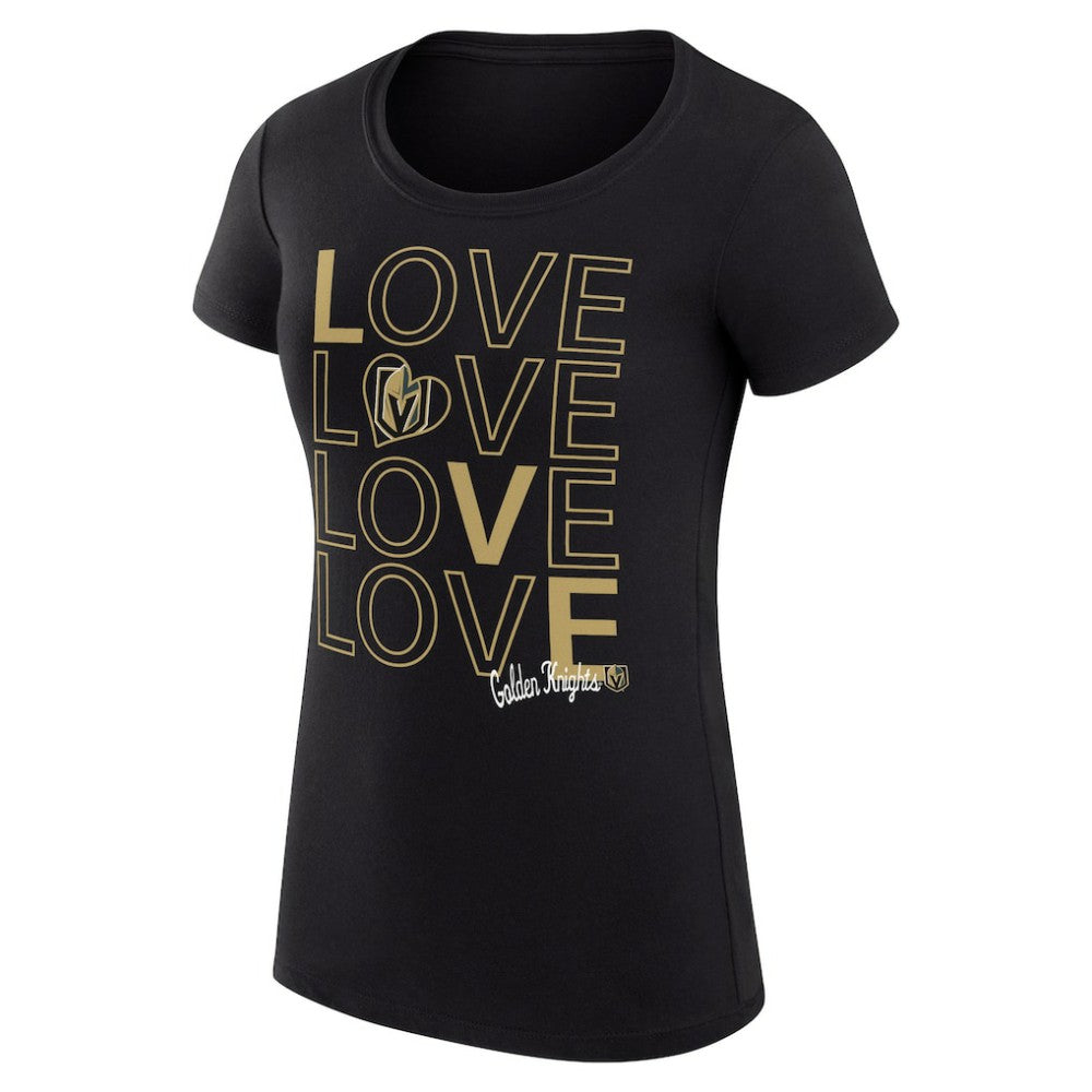 Vegas Golden Knights G-III 4Her by Carl Banks Women's Super-Slim Fit Lightweight Hockey Love T-Shirt - Black | US 200617484