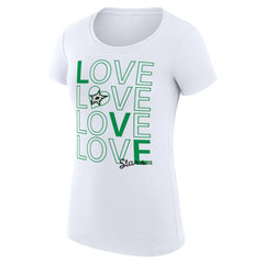 Dallas Stars G-III 4Her by Carl Banks Women's Super-Slim Fit Lightweight Hockey Love T-Shirt - White | US 200617495