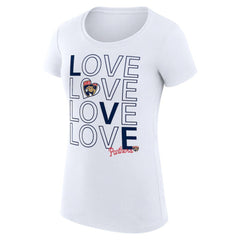 Florida Panthers G-III 4Her by Carl Banks Women's Super-Slim Fit Lightweight Hockey Love T-Shirt - White | US 200617503